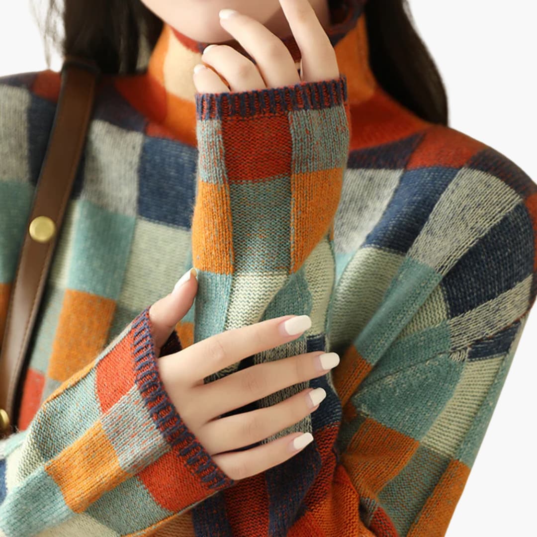 Knitted Turtleneck Sweater for Women - Image 2