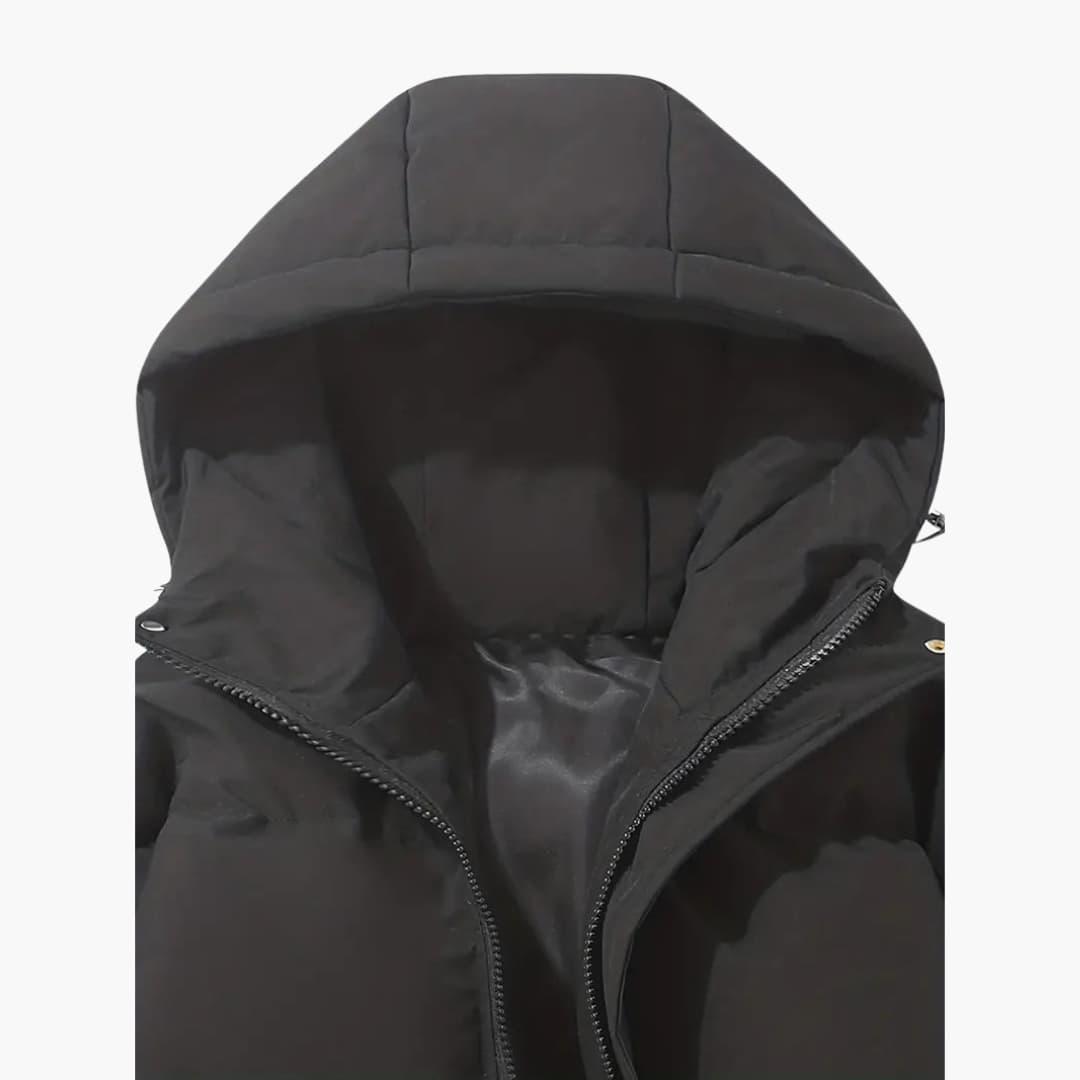 Women's Hooded Jacket with Zipper and Exterior Stitching - Image 8