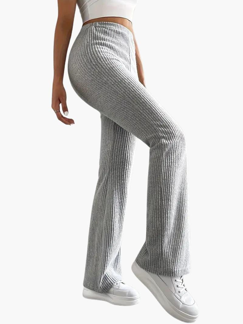 Wide High Waist Knit Pants for Women – Comfortable Lounge Fit - Image 18