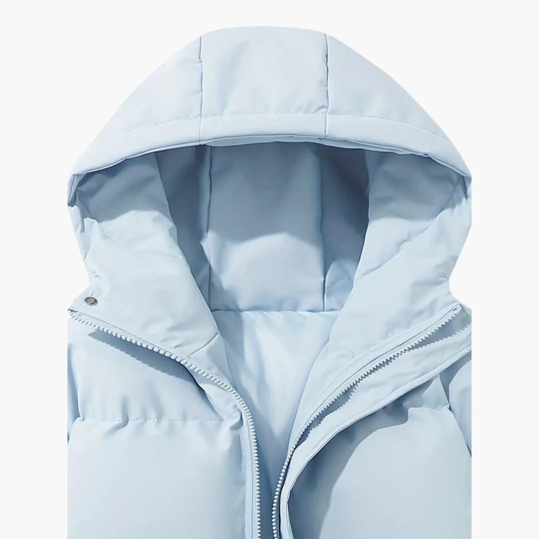Women's Hooded Jacket with Zipper and Exterior Stitching - Image 15