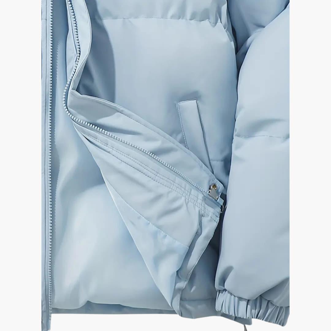 Women's Hooded Jacket with Zipper and Exterior Stitching - Image 13