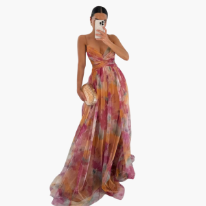 Elegant Maxi Dress for Women with Floral Pattern Glamorous