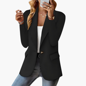 Women's Blazer with Lapels and Front Pockets