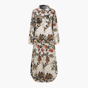 Floral Maxi Dress for Women with Button Placket – Long Dress