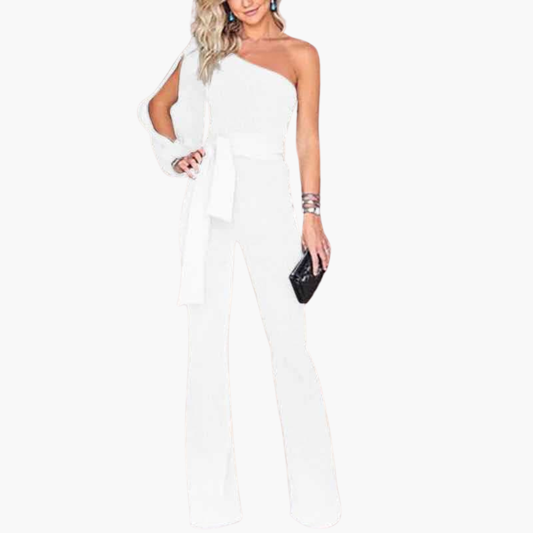 Elegant Jumpsuit for Women – One-Shoulder & Tailored