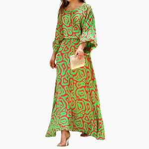 Women's Maxi Dress with Print – Boho & Summer Dress Style
