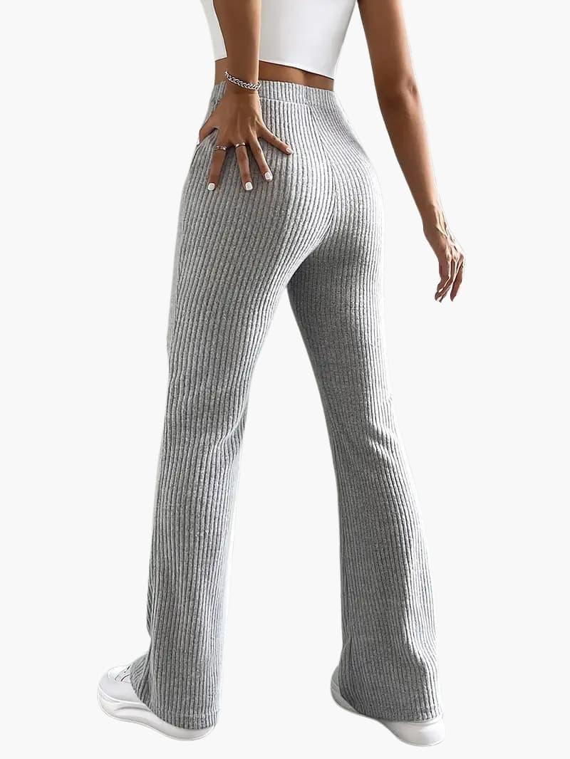 Wide High Waist Knit Pants for Women – Comfortable Lounge Fit - Image 20