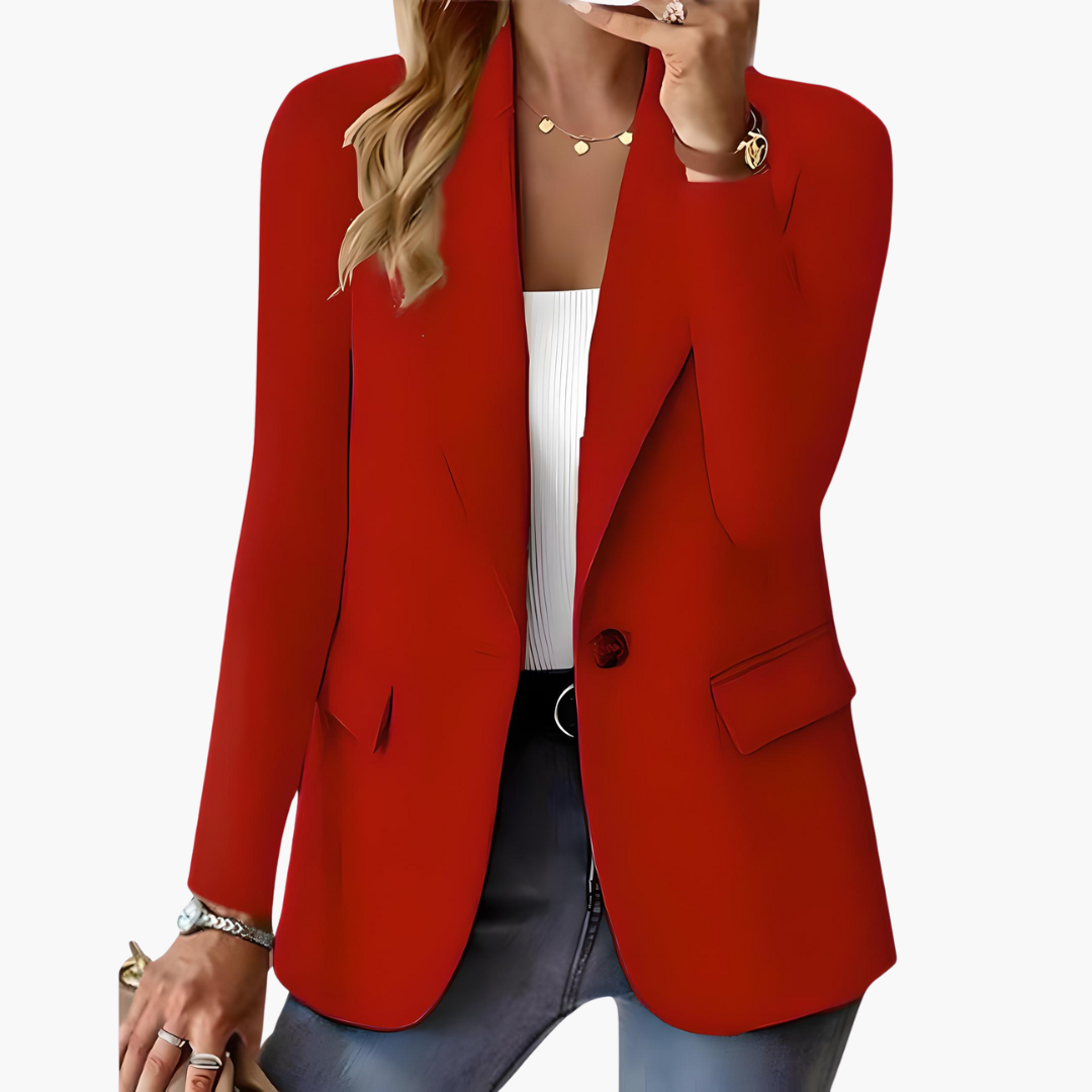 Women's Blazer with Lapels and Front Pockets - Image 2