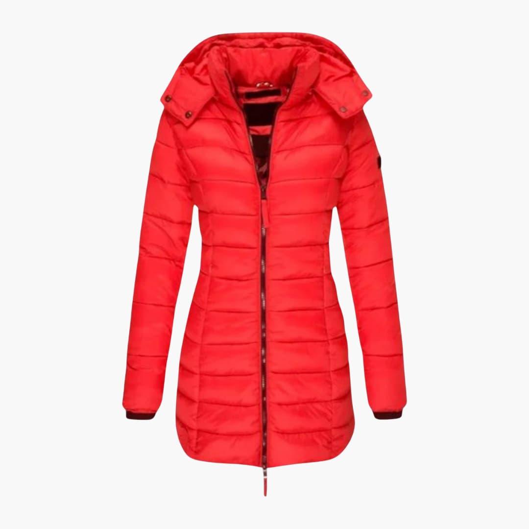 Women’s Winter Coat with Hood and Zipper - Image 6