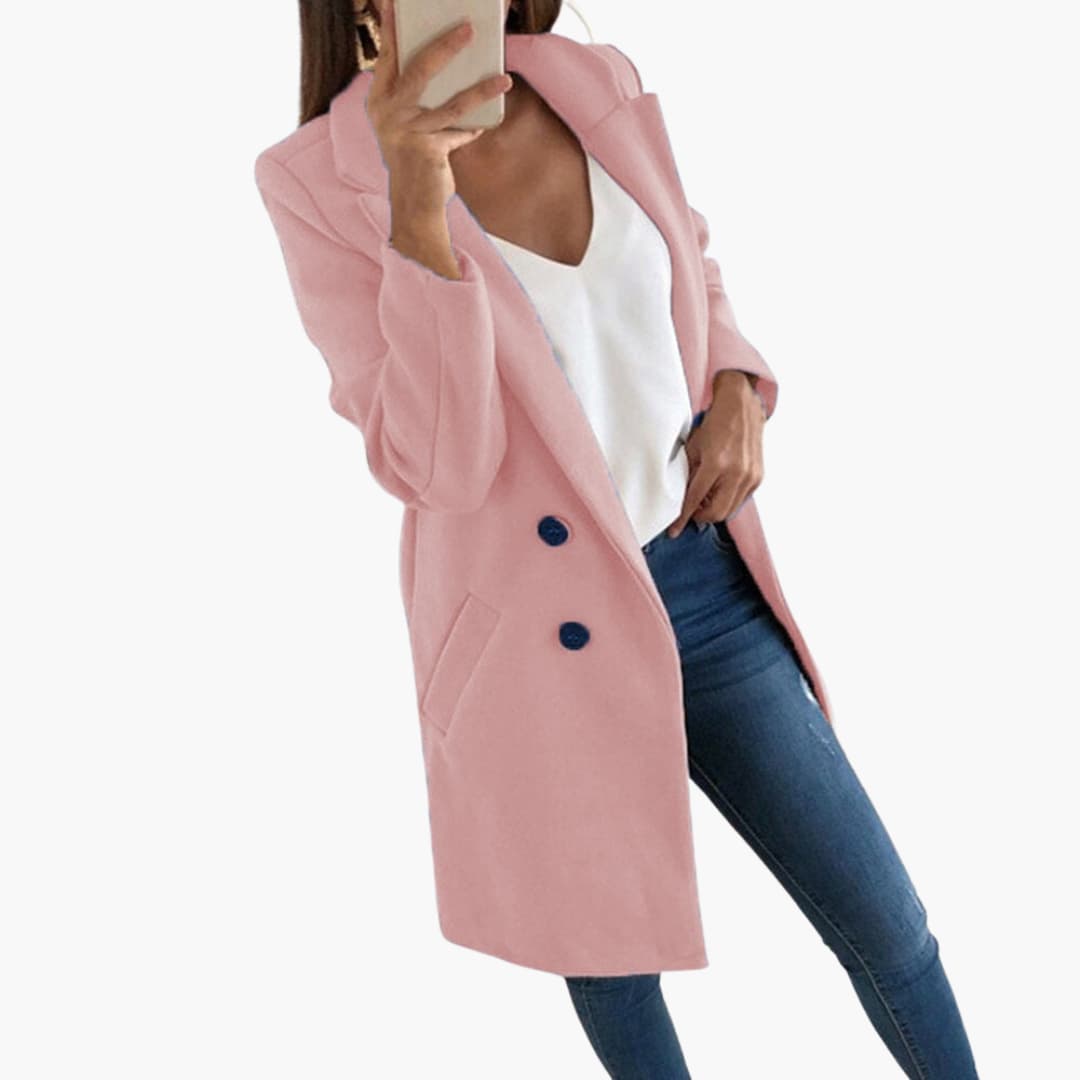 Button Closure Coat for Women - Image 10