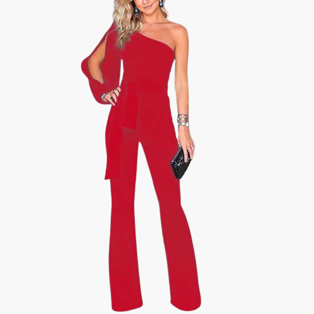 Elegant Jumpsuit for Women – One-Shoulder & Tailored - Image 9
