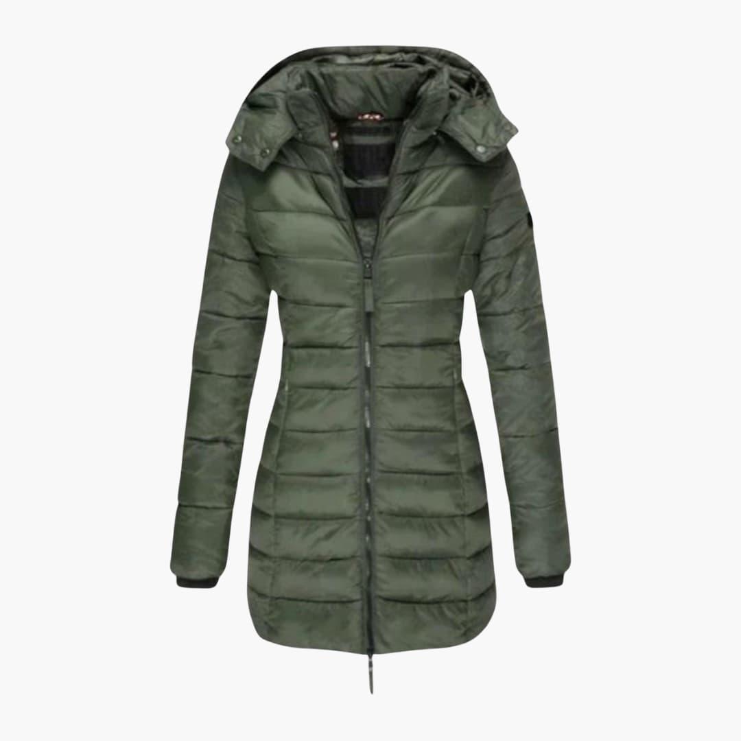 Women’s Winter Coat with Hood and Zipper - Image 5