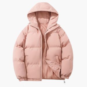 Women's Hooded Jacket with Zipper and Side Pockets