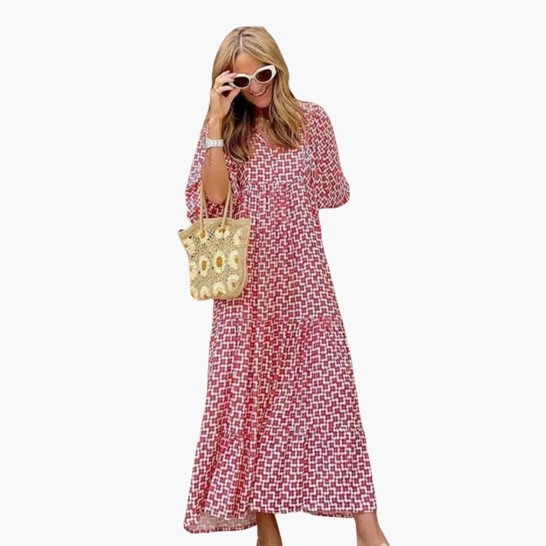 Boho Maxi Dress for Women - Floral Pattern & Loose Fit - Image 7
