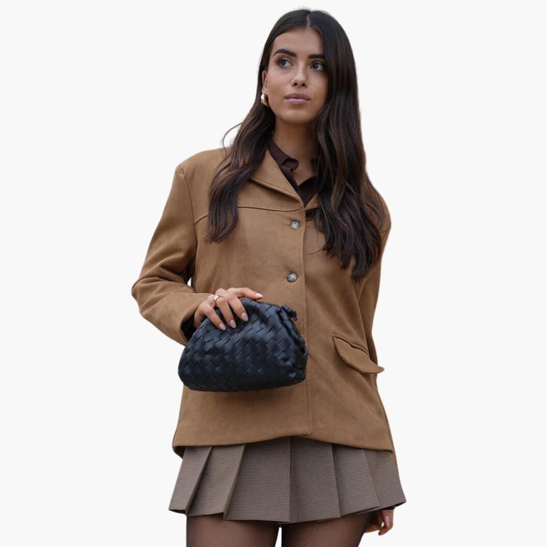 Trendy Women's Suede Jacket with Button Placket – Stylish & Comfortable - Image 8