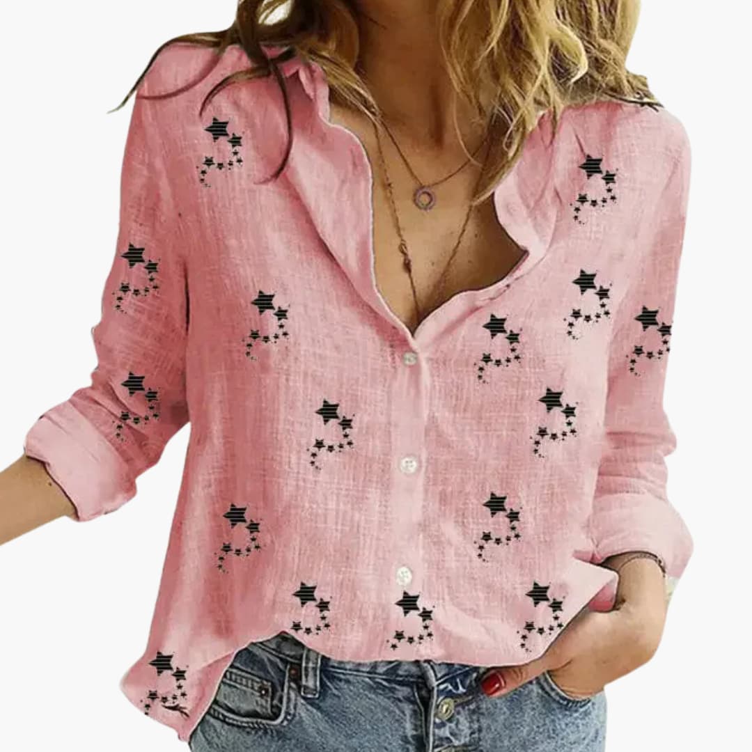 Elegant Floral Pattern Blouse for Women - Stylish & Versatile - Image 3