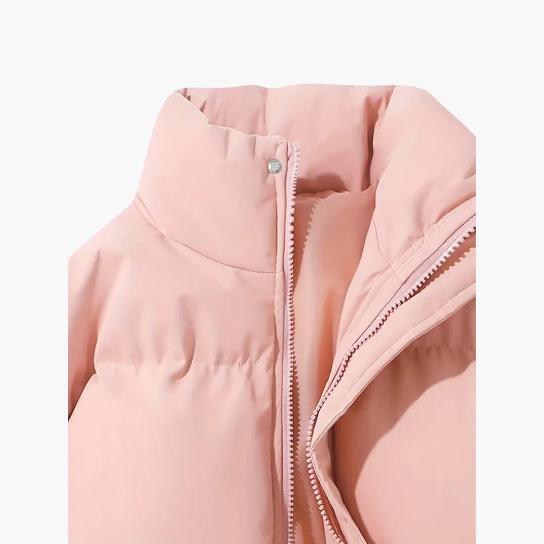 Women's Hooded Jacket with Zipper and Exterior Stitching - Image 3