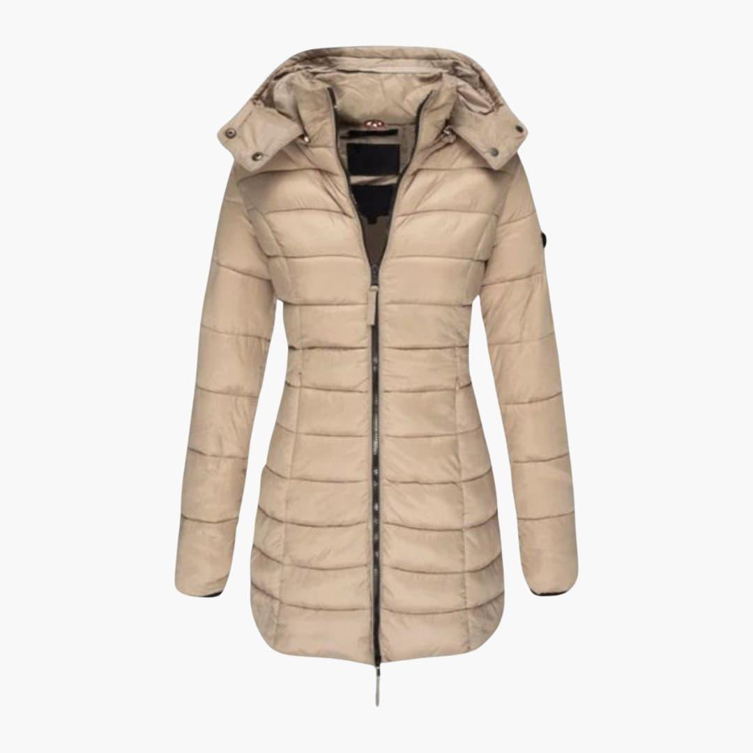 Women’s Winter Coat with Hood and Zipper - Image 4