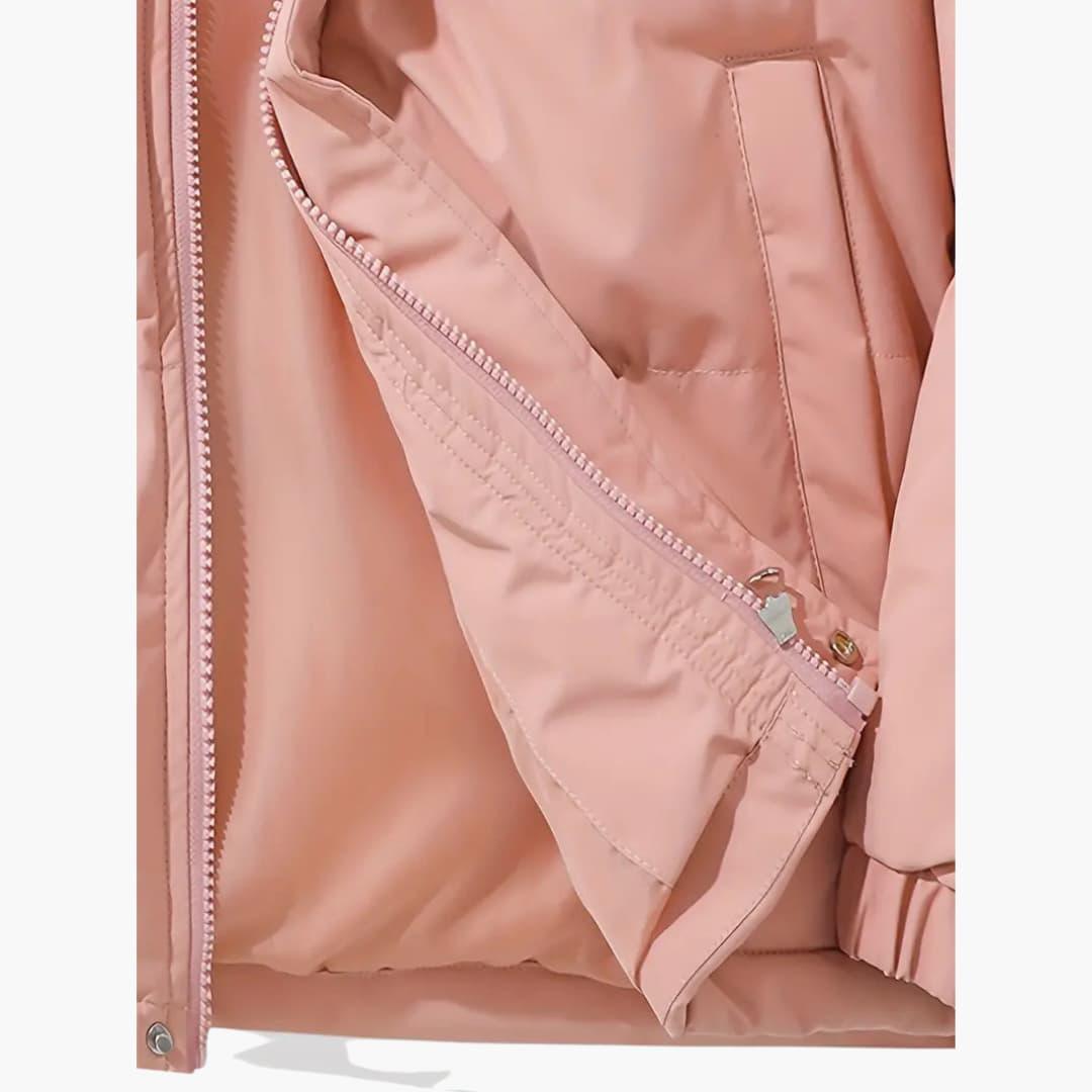 Women's Hooded Jacket with Zipper and Exterior Stitching - Image 4