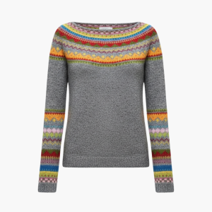 Women’s Pullover Sweater with Crew Neck and Straight Hem