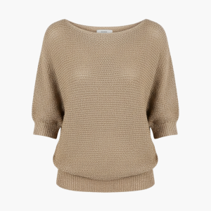 Women’s Pullover Sweater with Wide Neckline and Half Sleeves