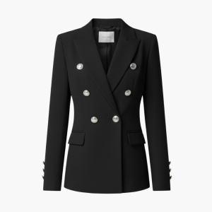 Women’s Suit Set with Double-Breasted Blazer and Straight-Leg Trousers