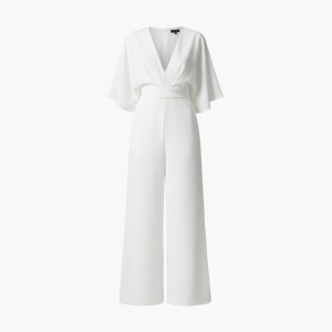 Women’s Jumpsuit with V-Neckline and Half Sleeves