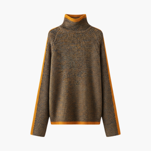 Women’s Turtleneck Sweater with Ribbed Knit