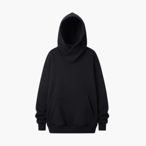 Women’s Oversized Hoodie with High Neck and Front Pocket