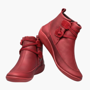 Women’s Ankle Boots with Slip-On Entry and Rubber Sole