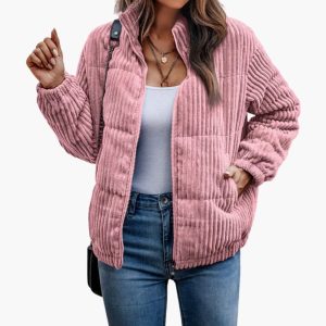 Women's Cord Jacket with Side Pockets