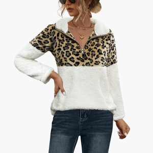 Women's Fleece Pullover with Half Zipper