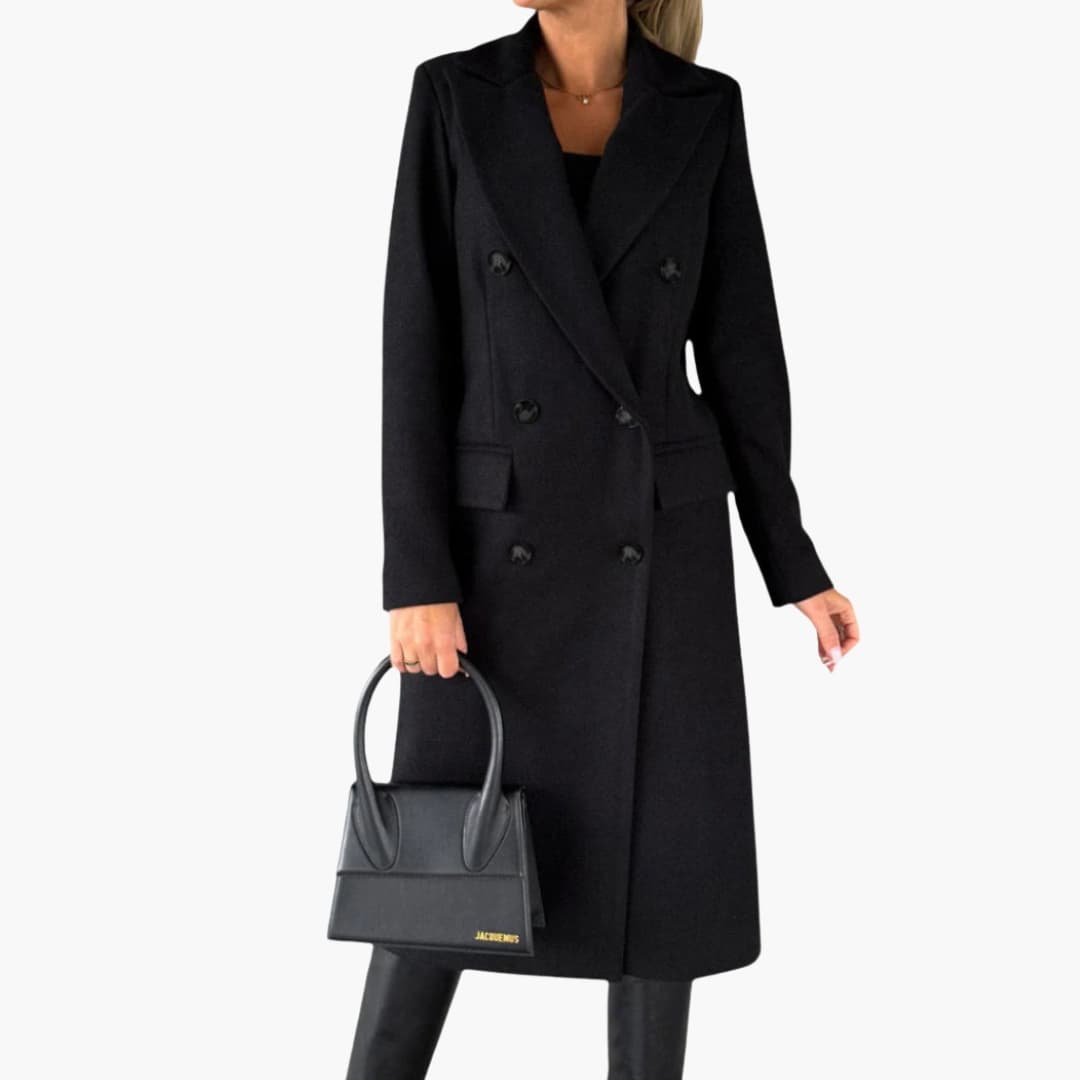 Women’s Coat with Lapel Collar and Buttons - Image 5