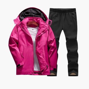 Women's Outdoor Set with Hooded Jacket and Pants