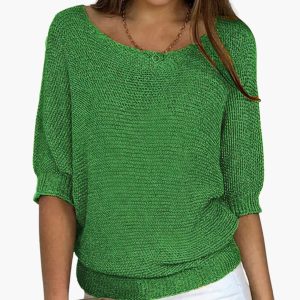 Women's Sweater with Three-Quarter Sleeves