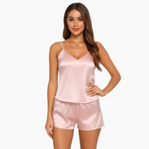 Women's Pajama Set with Cami Top and Shorts