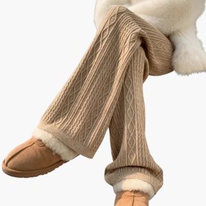 Women's Knit Jogging Pants with Straight Leg