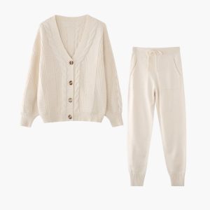 Women's Knit Set with Cardigan
