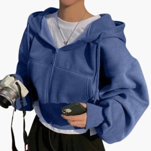 Women's Hoodie Sweatshirt with Zipper