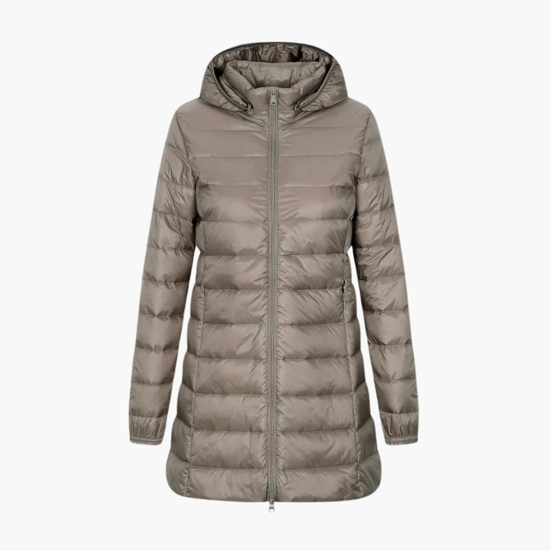 Women's Winter Jacket with Hood and Extended Length - Image 5