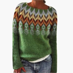 Women's Sweater with Patterned Surface
