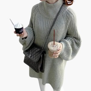 Women's Sweater with Round Neck and Oversize Cut