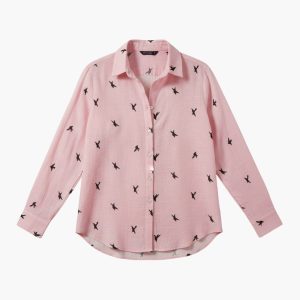 Women’s Blouse with Button Front and Long Sleeves