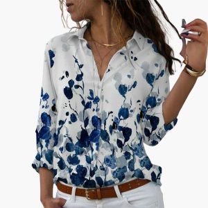 Flowy Blouse with Loose Fit for Women - Elegant & Comfortable