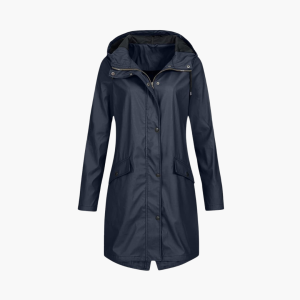 Women’s Raincoat with Hood and Zipper