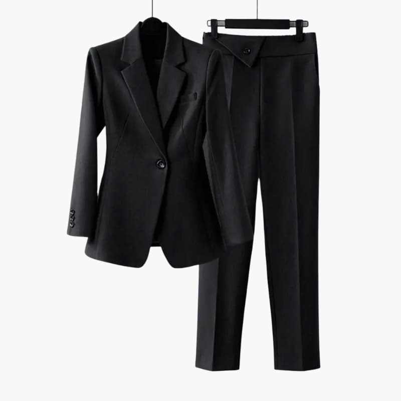 Women’s Blazer Set with Structured Fit and Straight Trousers - Image 7