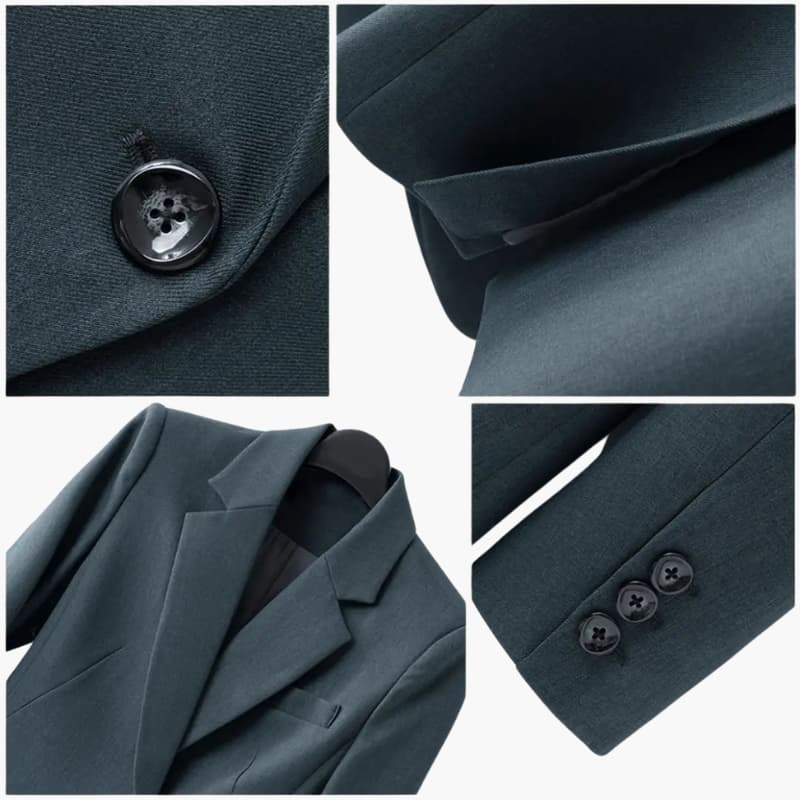 Women’s Blazer Set with Structured Fit and Straight Trousers - Image 5