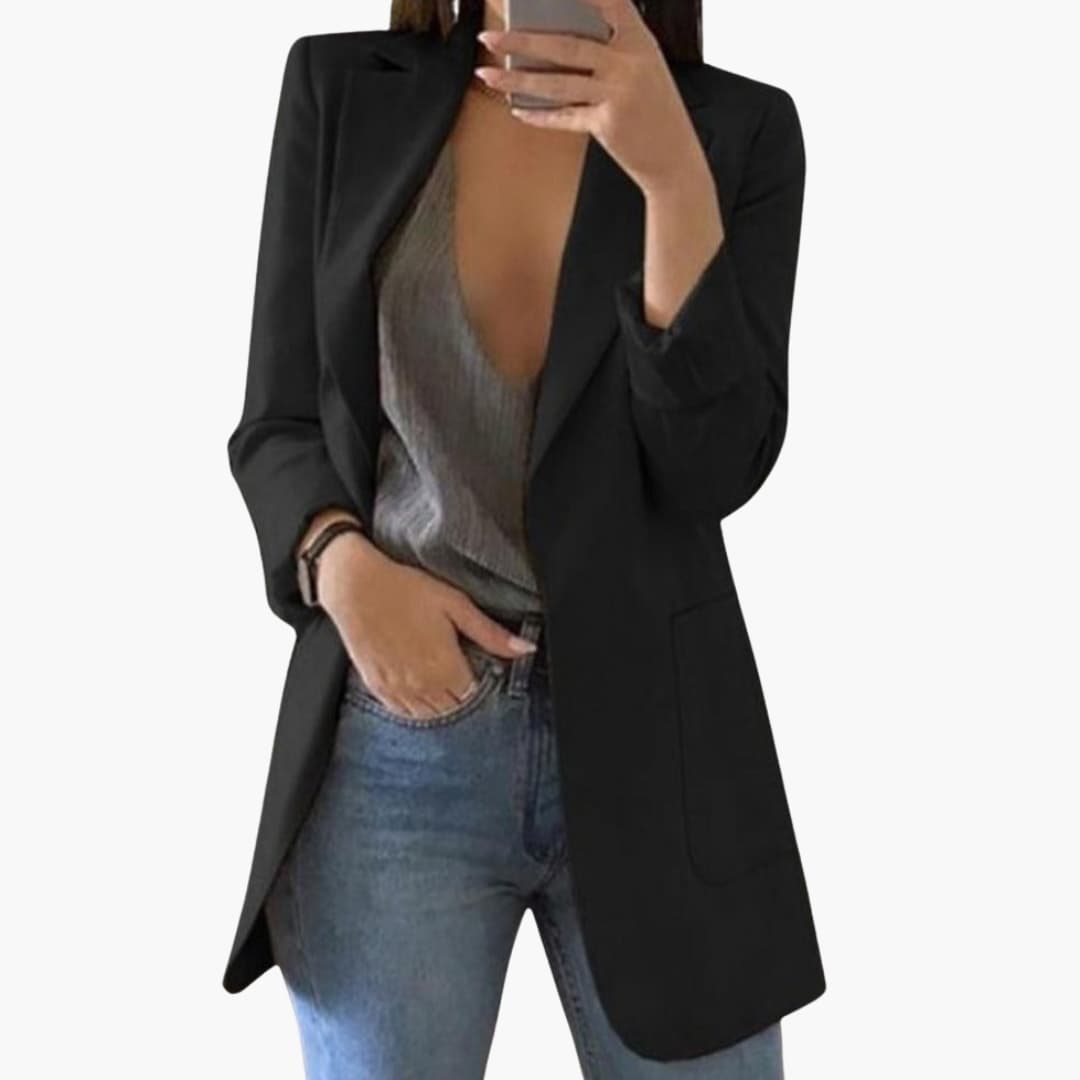 Women’s Blazer with Front Pockets - Image 2