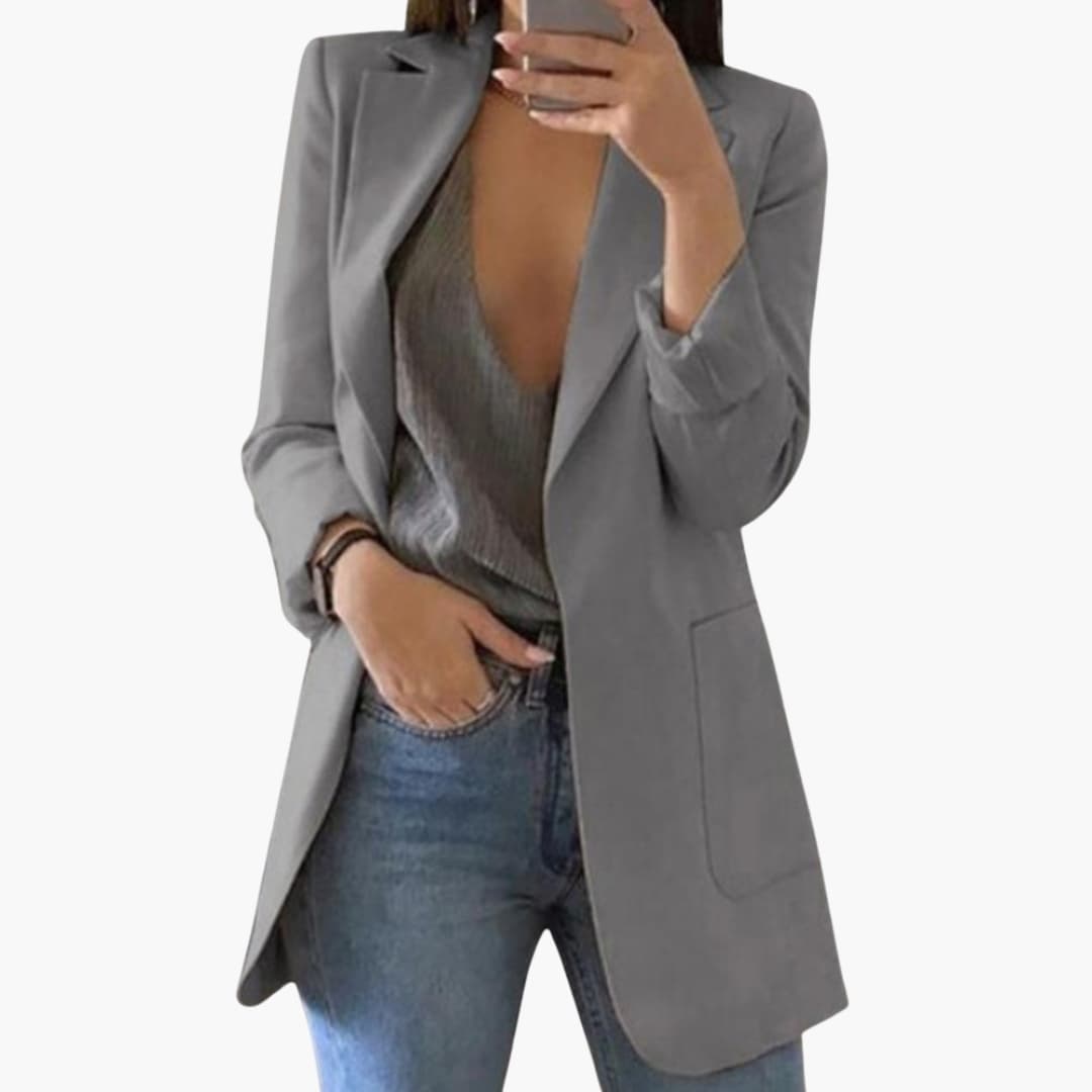 Women’s Blazer with Front Pockets - Image 3