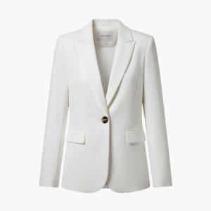 Women’s Blazer with Notched Lapel and Button Front